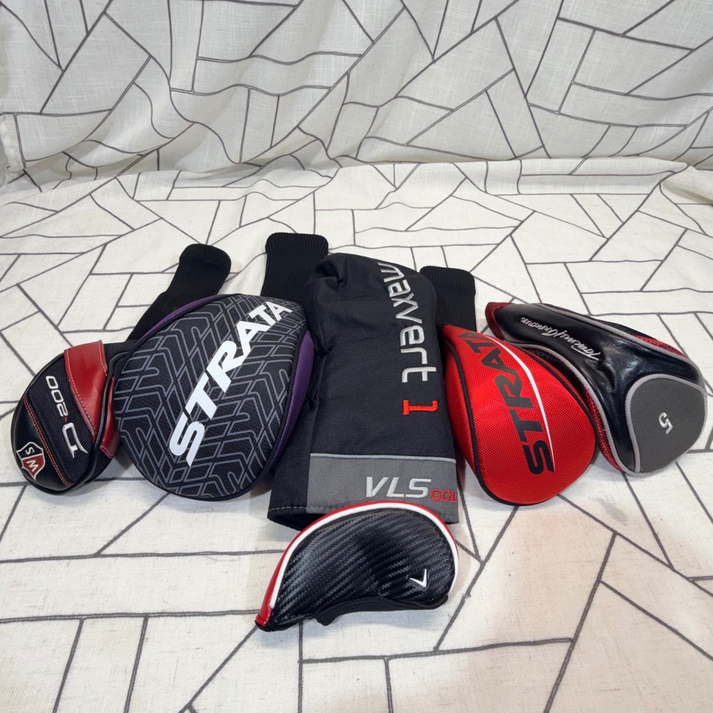 Mixed Golf Headcover Lot 6pc Strata Wilson Maxvert Callaway Multi-Color Mixed